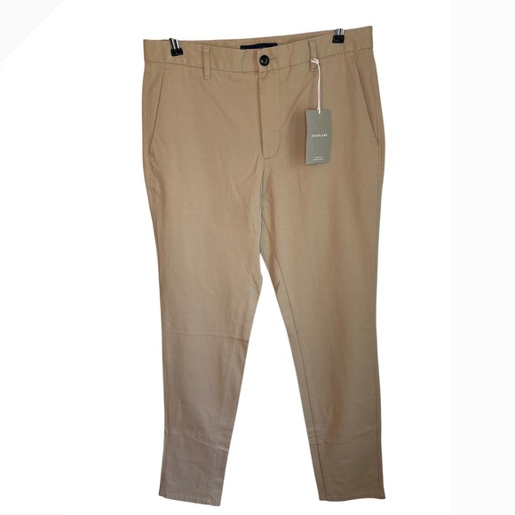 Everlane Uniform Slim Fit Chinos Mens 32x34 Tan Cotton Blend Pants NWT